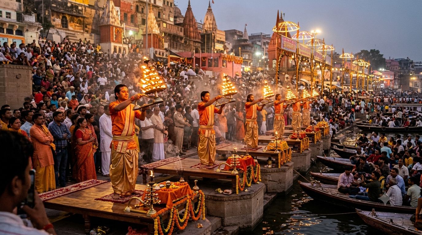 Ganga Aarti at Dashashwamedh Ghat